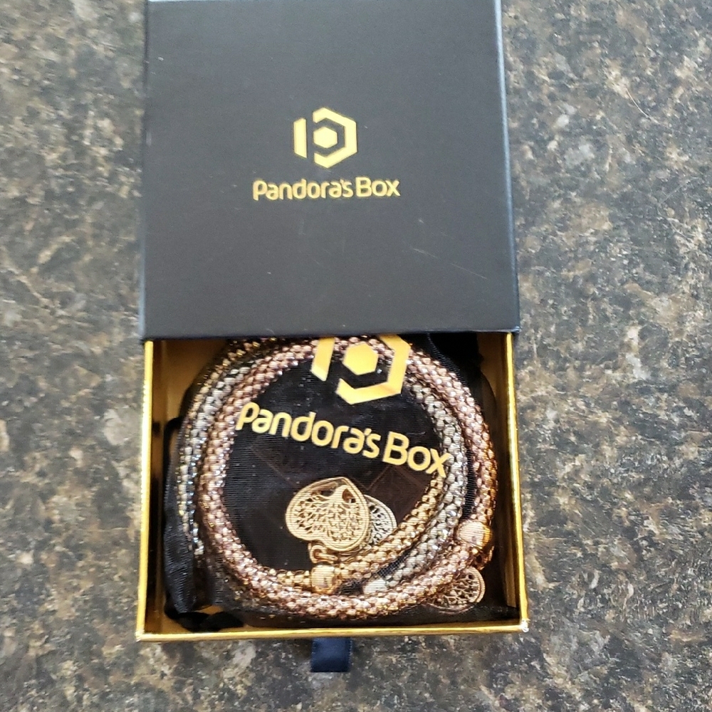 Pandora's Box Gold and Silver Bracelet Set